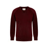 Premium Knitted V-Neck Jumper - Maroon