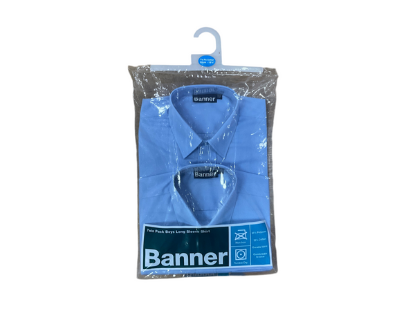 BANNER LONG SLEEVE SHIRT BLUE 2PK