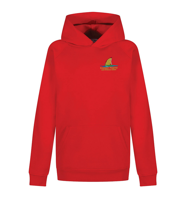 Premium Cotton-Rich Hoodie (Red) - Groomsport Playgroup Staff