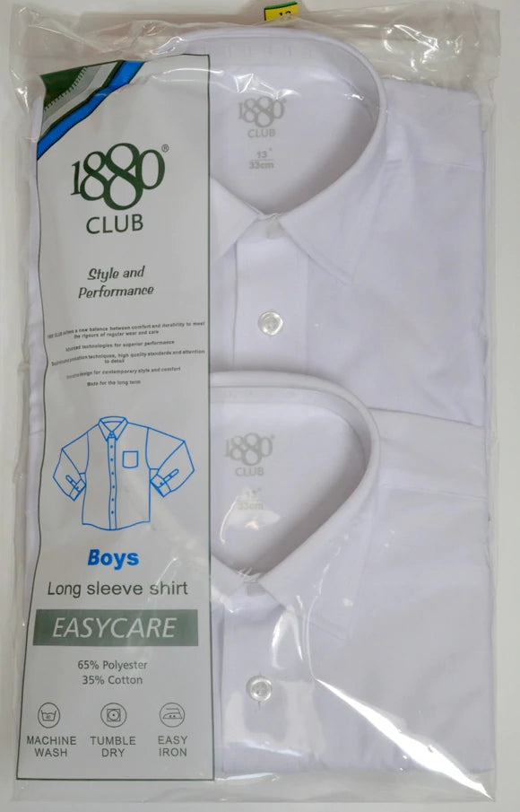 1880 REGULAR FIT LONG SLEEVE SHIRT 2PK