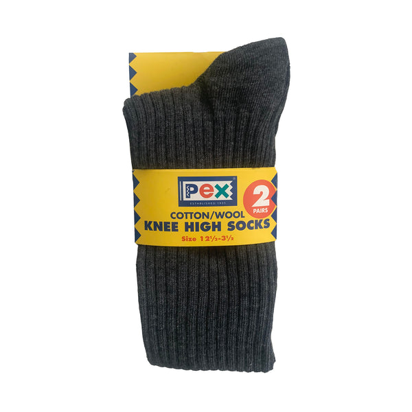 MEDALLION SCHOOL SOCK 2PK - GREY