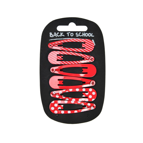 PATTERNEDHAIR CLIPS (X6)