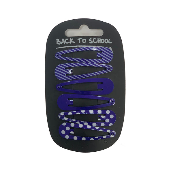 PATTERNEDHAIR CLIPS (X6)