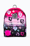 HYPE BACKPACK - BLACK & PINK LEOPARD PRINT