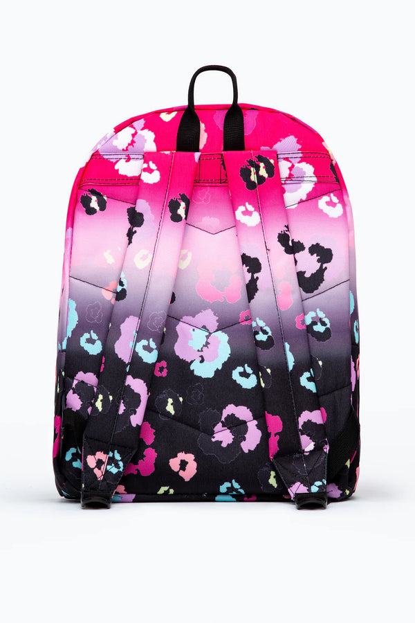 HYPE BACKPACK - BLACK & PINK LEOPARD PRINT
