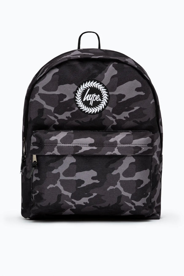 HYPE BACKPACK - BLACK & GREY CAMO