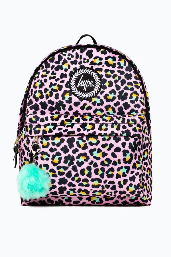 HYPE BACKPACK - PINK DISCO LEOPARD PRINT