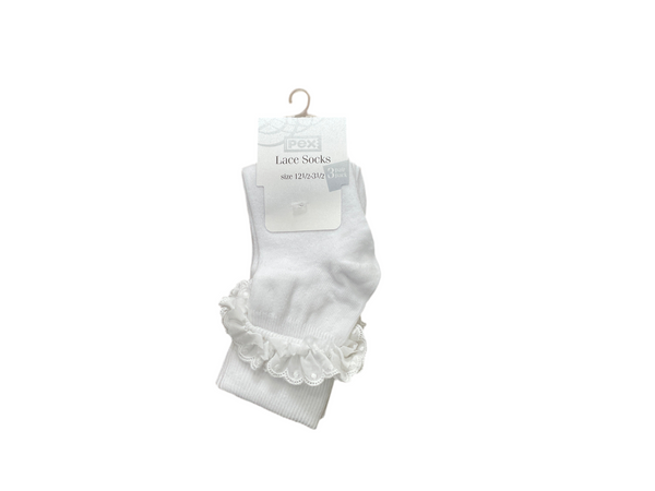 LACE SOCKS 3PK WHITE