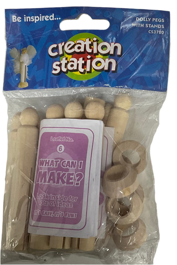 DOLLY PEGS WITH STANDS CREATION STATION