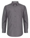 Boys Long Sleeve Shirt-Grey Regular Fit (2pk)- 1880 Club