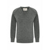 Premium Knitted V-Neck Jumper - Grey