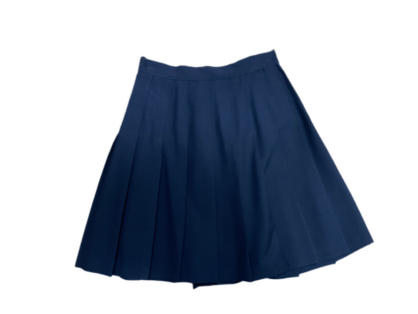 NAVY KNIFE PLEAT SKIRT DAVID LUKE