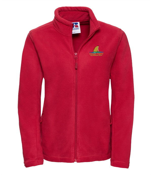 Full Zip Fleece (Female Fit) - Red-Groomsport PreSchool Staff