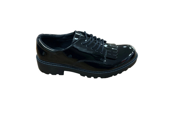 GEOX CASEY GIRL PATENT FRINGE J6620A