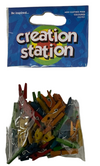 MINI CLOTHES PEGS COLOURED CREATION STATION