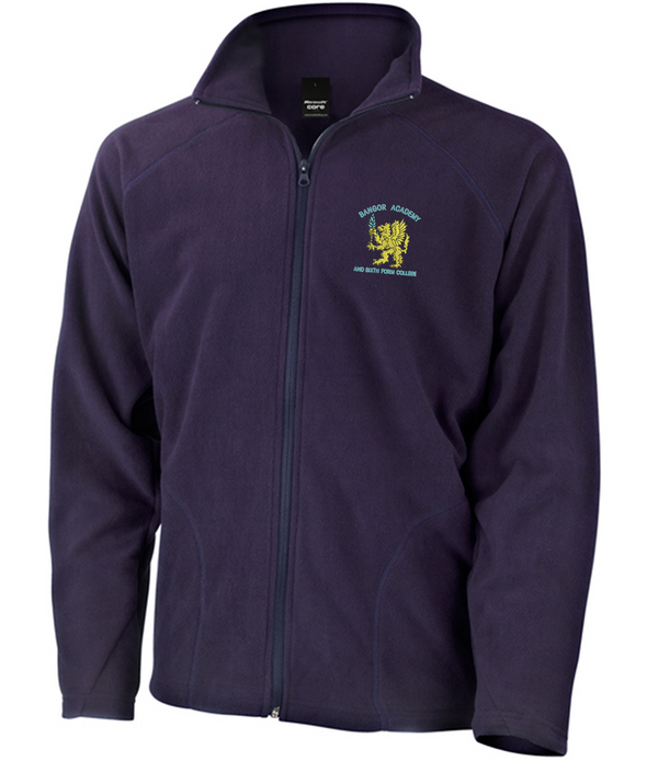 Lightweight Micro Fleece : Full Zip - Bangor Academy Staff