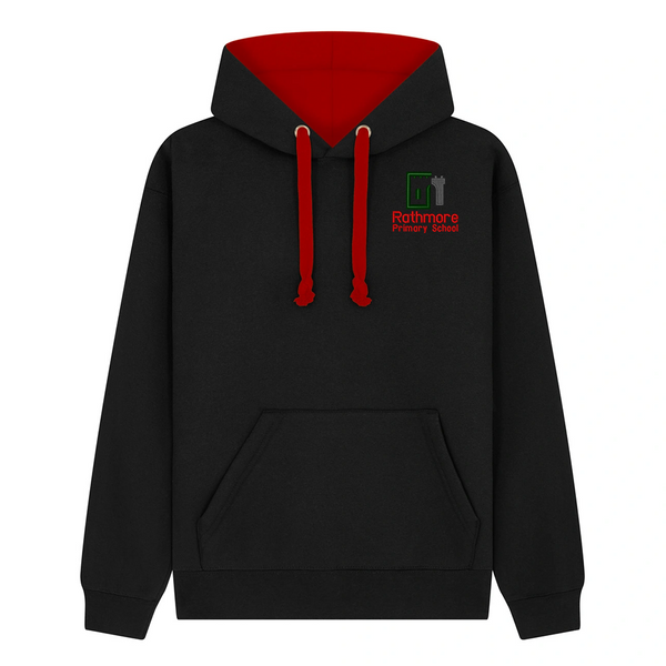 Rathmore-P.S. Staff: Contrast Hoodie (Black / Red)