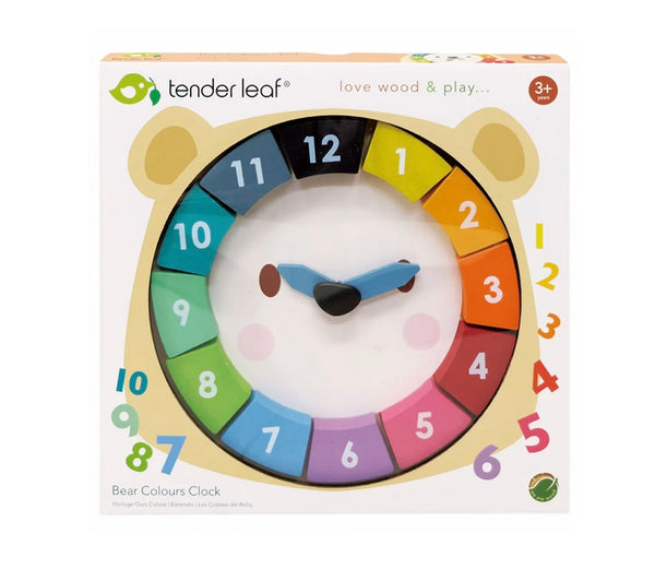 BEAR COLOURS CLOCK -TENDER LEAF