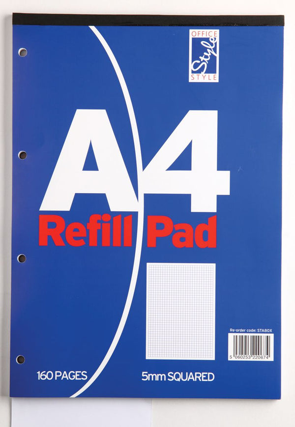 A4 REFILL PAD 160 PAGE - 5MM SQUARED