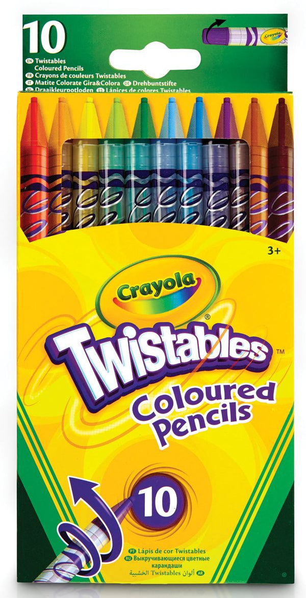 CRAYOLA TWISTABLES COLOURED PENCILS (10)