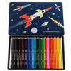 SPACE AGE 36 COLOURING PENCILS IN A TIN