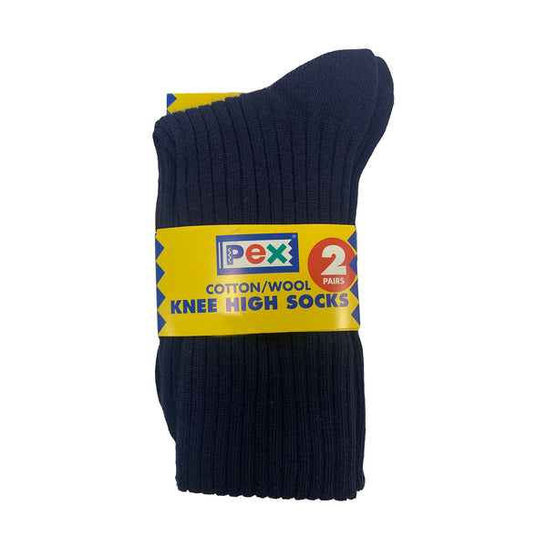 MEDALLION SCHOOL SOCK 2PK - NAVY