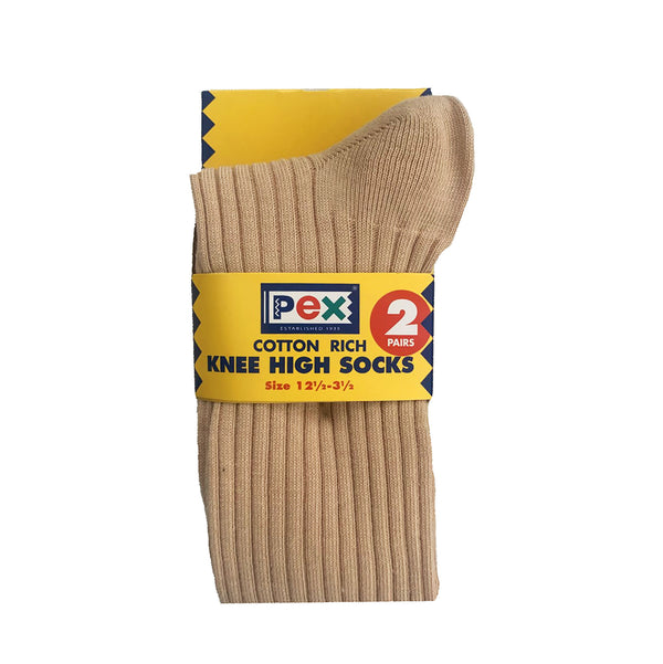 MEDALLION SCHOOL SOCK 2PK - OATMEAL
